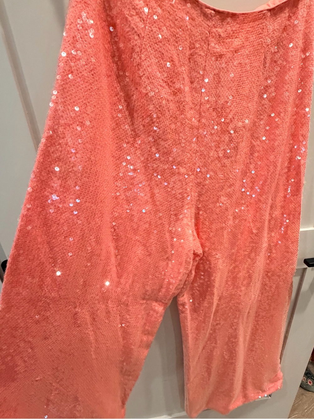 Farm Rio x Anthropologie Sequin Wide Leg Pants -Pink - Picture 8 of 10